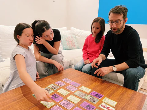 People playing a game together